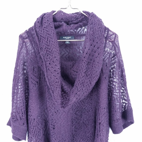 Nine West Jeans Cowl Neck Oversized Sweater M L XL - Picture 2 of 4